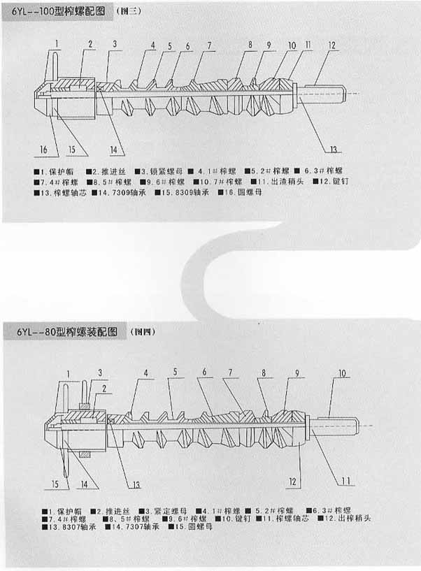 6YL-100A全自動(dòng)榨油機結構圖